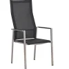 Edelstahl Highback Stapelsessel Karat softsling black
