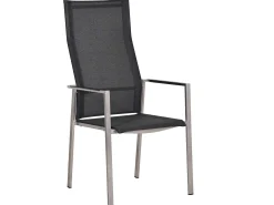 Edelstahl Highback Stapelsessel Karat softsling black