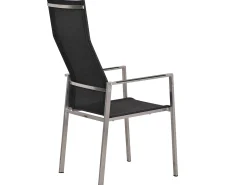 Edelstahl Highback Stapelsessel Karat softsling black