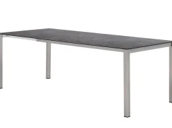 Edelstahl HPL Ausziehtisch Livigno 160/220/280x100cm