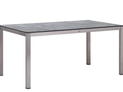 Edelstahl HPL Gartentisch Serie Livigno 138x80cm