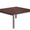 Edelstahl Loungetisch Willington 80x80cm HPL ceramic rusty