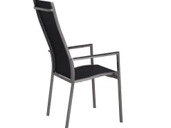 Edelstahl Stapelsessel Palladium Highback silvergrey