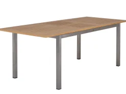 Edelstahl Teak Ausziehtisch Valis 160/210x90cm