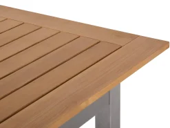 Edelstahl Teak Ausziehtisch Valis 160/210x90cm
