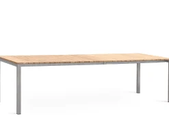 Edelstahl Teakholz Ausziehtisch Livigno 160/220/280x100cm