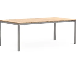 Edelstahl Teakholz Ausziehtisch Livigno 160/220/280x100cm