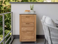 Elma Sideboard Old Teak 50cm 3 Schubladen
