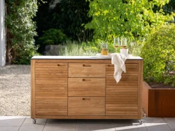 Elma Sideboard Old Teak 150cm 3 Schubladen 2 Türen