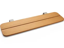 Enya Anstecktisch groß in greige mit Tischplatte Teak