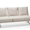 Enya Lounge/Liege/Sofa Alu mit Kordel greige Kissen Vanilla