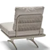 Enya Lounge Mittelmodul Alu mit Kordel greige Kissen Vanilla