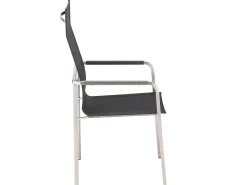 Feel Stapelsessel hoch Edelstahl Outdoorgewebe charcoal