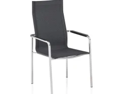 Feel Stapelsessel hoch Edelstahl Outdoorgewebe charcoal