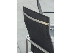 Feel Stapelsessel hoch Edelstahl Outdoorgewebe charcoal
