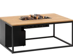Feuertisch Cosiloft 120 black Teak Top