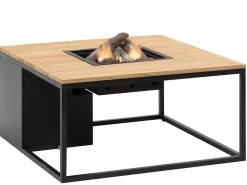 Feuertisch Cosiloft 100 black Teak Top