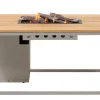 Feuertisch Cosiloft 120 greige Teak Top