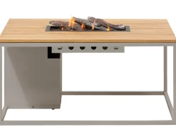 Feuertisch Cosiloft 120 greige Teak Top