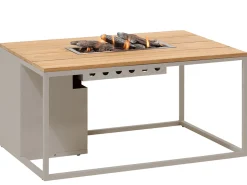 Feuertisch Cosiloft 120 greige Teak Top