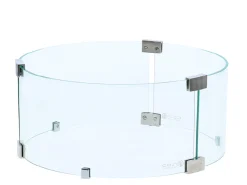 Feuertisch Cosiloft Round 120 black mit Glasrahmen