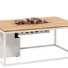 Feuertisch Cosiloft 120 white Teak Top