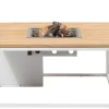 Feuertisch Cosiloft 100 white Teak Top
