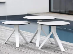 Freddie Beistelltisch Serie Alu weiß HPL Silverstar 2.0