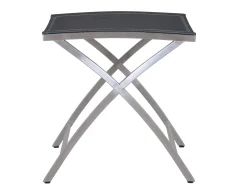 Fußhocker Edelstahl Palladium silvergrey