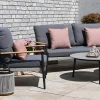 Gartenlounge Alila 5-teilig Alu Rope mit Teak anthrazit|Moon Dust