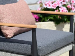 Gartenlounge Alila 5-teilig Alu Rope mit Teak anthrazit|Moon Dust