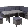 Garten Lounge Set Dining-Ecke Tobago light-grey
