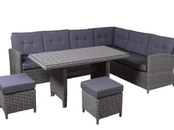 Garten Lounge Set Dining-Ecke Tobago light-grey
