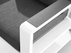 Garten Lounge Set Ecke Lovina white 5-teilig