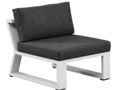 Garten Lounge Set Ecke Lovina white 5-teilig