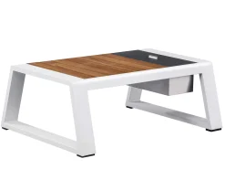 Garten Lounge Set Ecke Lovina white 5-teilig