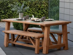 Gartenmöbel Set Woodie Biergarten Teakholz 3-teilig