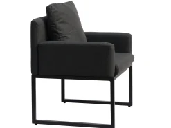 Gartensessel Emerald Alu mit Outdoorpolster Dark grey
