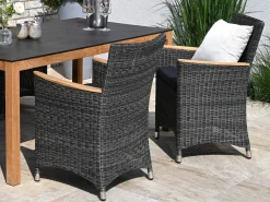 Gartensessel Polyrattan Long Island stone