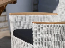 Gartensessel Polyrattan Long Island white wash