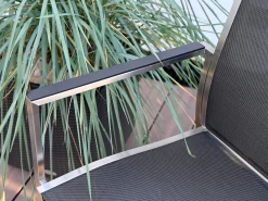 Gartenstuhl Edelstahl Stapelsessel Palladium silvergrey