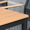 Gartentisch Alila Alu anthrazit mit Teakholz 160x90cm