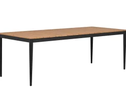 Gartentisch Alila Alu anthrazit mit Teakholz 220x100cm