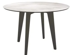 Gartentisch Ø110cm HPL Aluminium anthrazit