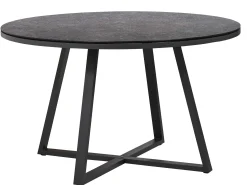 Gartentisch Delta Ø125cm Aluminium anthrazit HPL