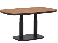 Gartentisch höhenverstellbar Seattle Alu anthrazit Teakholz 135x83cm