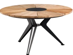 Gartentisch NEXOR Stahl anthrazit Teakholz