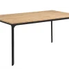 Gartentisch QUEENS 160x95cm Alu schwarz matt Teakholz Tischplatte