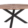 Gartentisch Rhodium Teak Edelstahl anthrazit Ø150cm