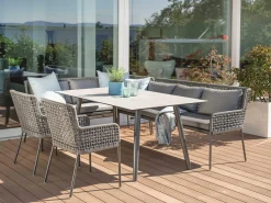 Greta Diningsessel Alu Synthetikfaser anthrazit|platin